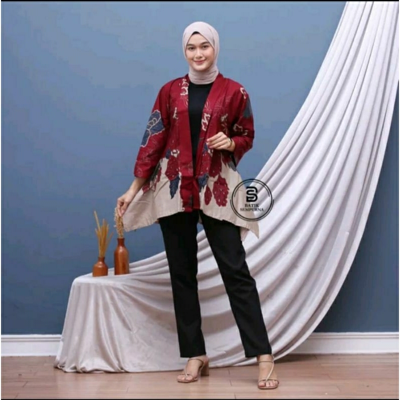 BLAZER BATIK nikita blazer batik kekinian motif mawar