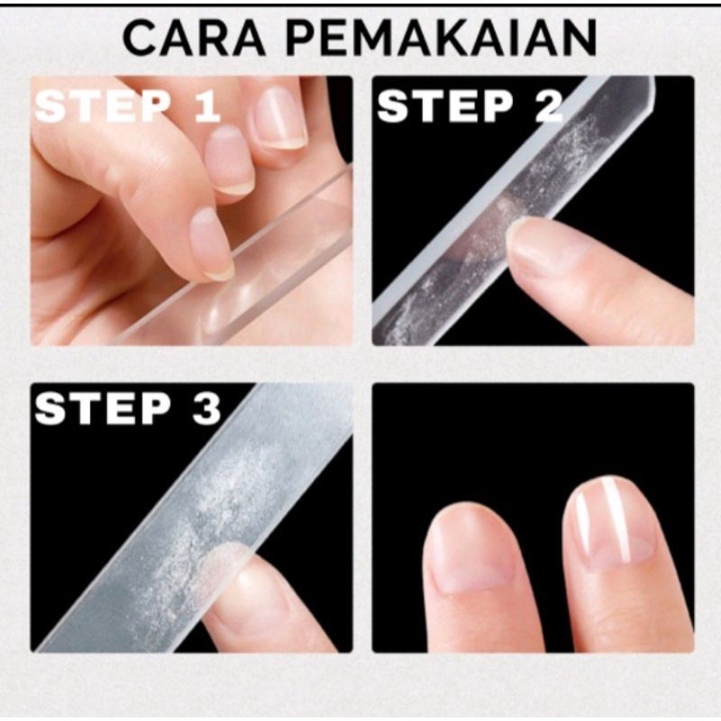 KIKIR PENGKILAP KUKU KACA TRANSPARAN ALAT PENGKILAP KUKU ASAHAN KUKU / NANO NAIL FILE BUFFER MANICURE PEDICURE