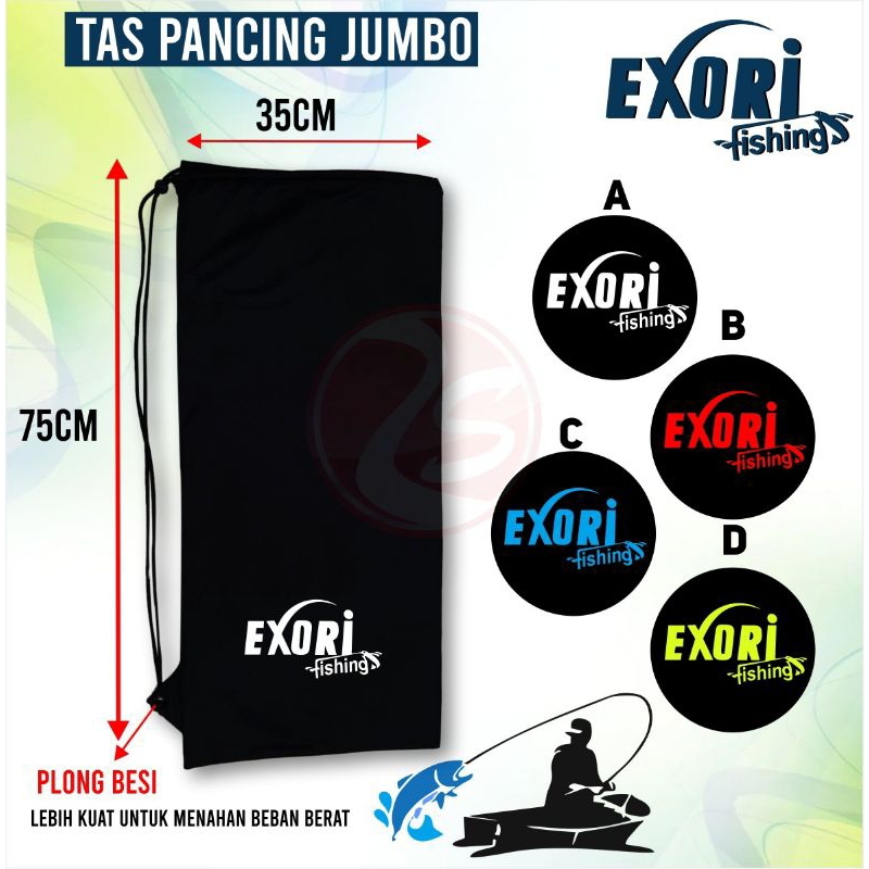 Tas joran pancing tas mancing ukuran jumbo tas selempang string bag fishing