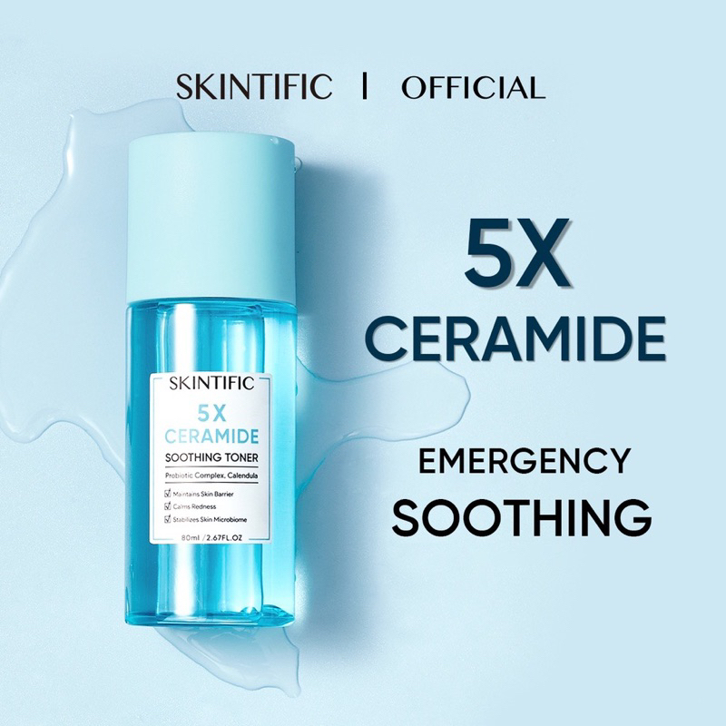 SKINTIFIC - 5x ceramide soothing toner skin barrier toner with celendula for all skin type 20ml toner pelembab