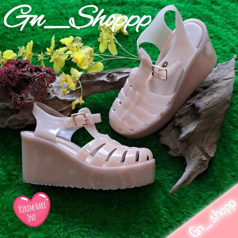 Sandal Wanita Gladiator Tinggi 9Cm FullJelly Terbaru 778