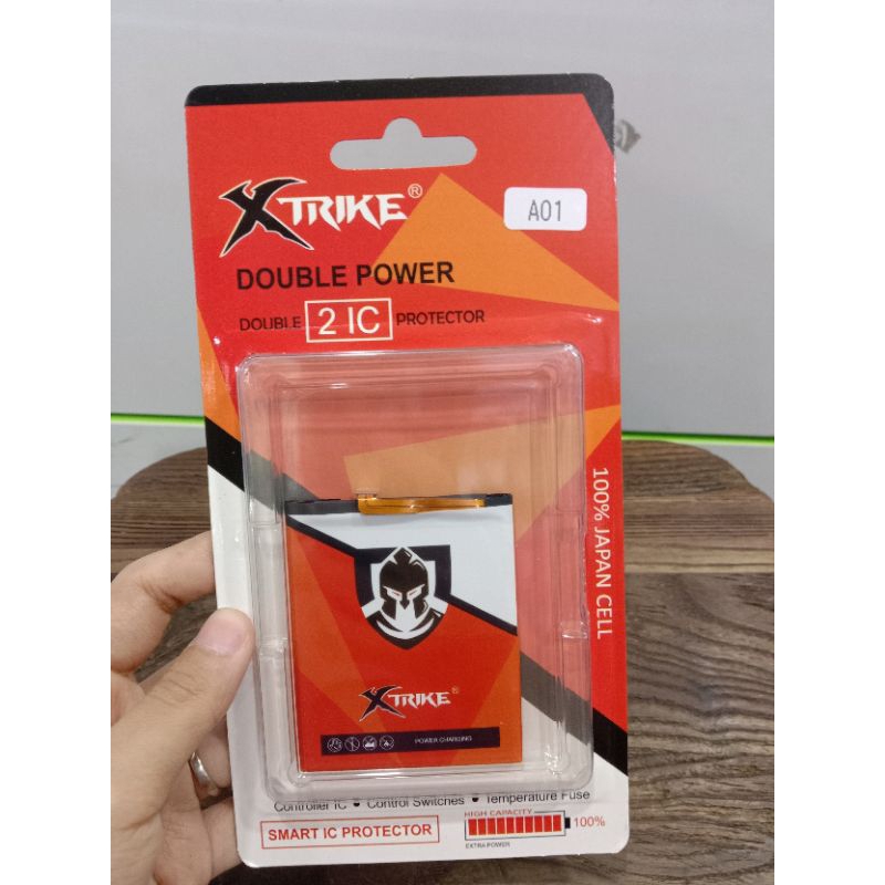BATRE XTRIKE SAMSUNG A01 A015 DOUBLE POWER