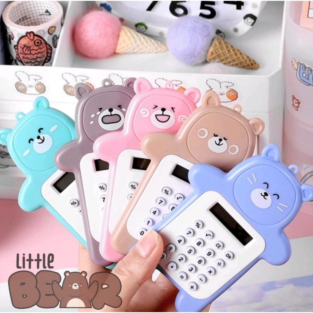 

CALCULATOR PORTABLE MINI BEAR/ KALKULATOR PORTABLE UNIK 8 DIGIT