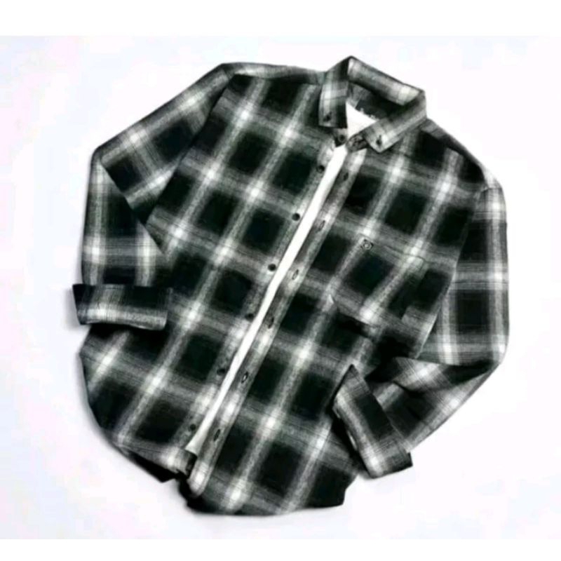 Kemeja flanel lengan panjang Kemeja flanel pria Kemeja kotak-kotak panjang Kemeja panjang pria Kemej