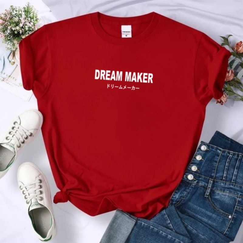 Kaos wanita atasan wanita distro lengan pendek kaos oblong cewek baju perempuan dream