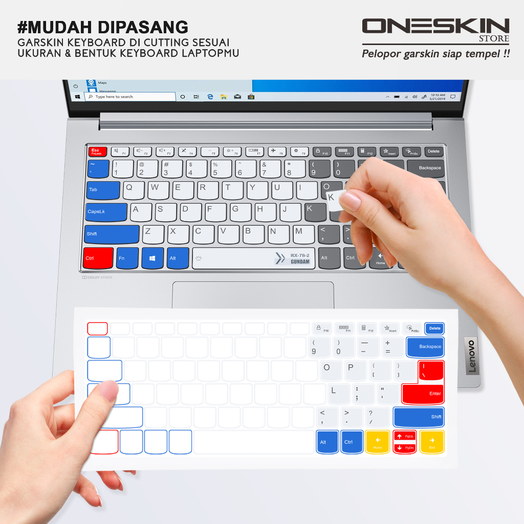 Garskin Stiker Sticker keyboard Laptop For Macbook gambar custom katalog 3