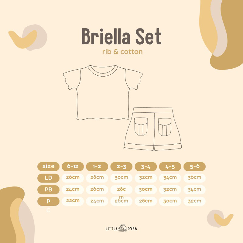 Little Dyra BRIELLA Set Anak 1-4thn / Set Anak Perempuan