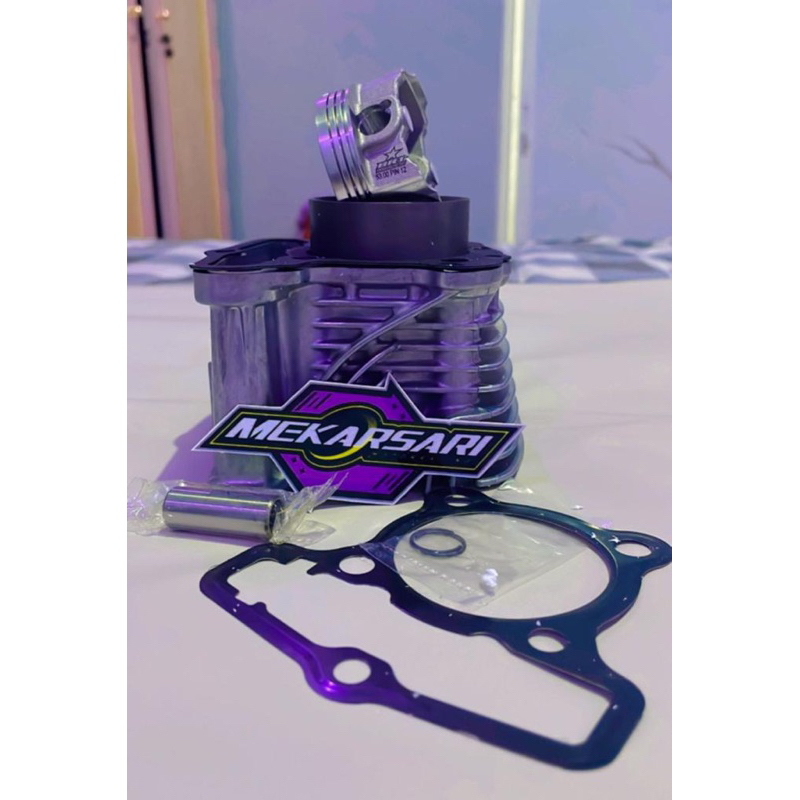 BLOK BORE UP BRT GENIO BEAT Deluxe SCOOPY STREET FI ESP Cast Iron Forged Piston 53 mm coak kompresi 