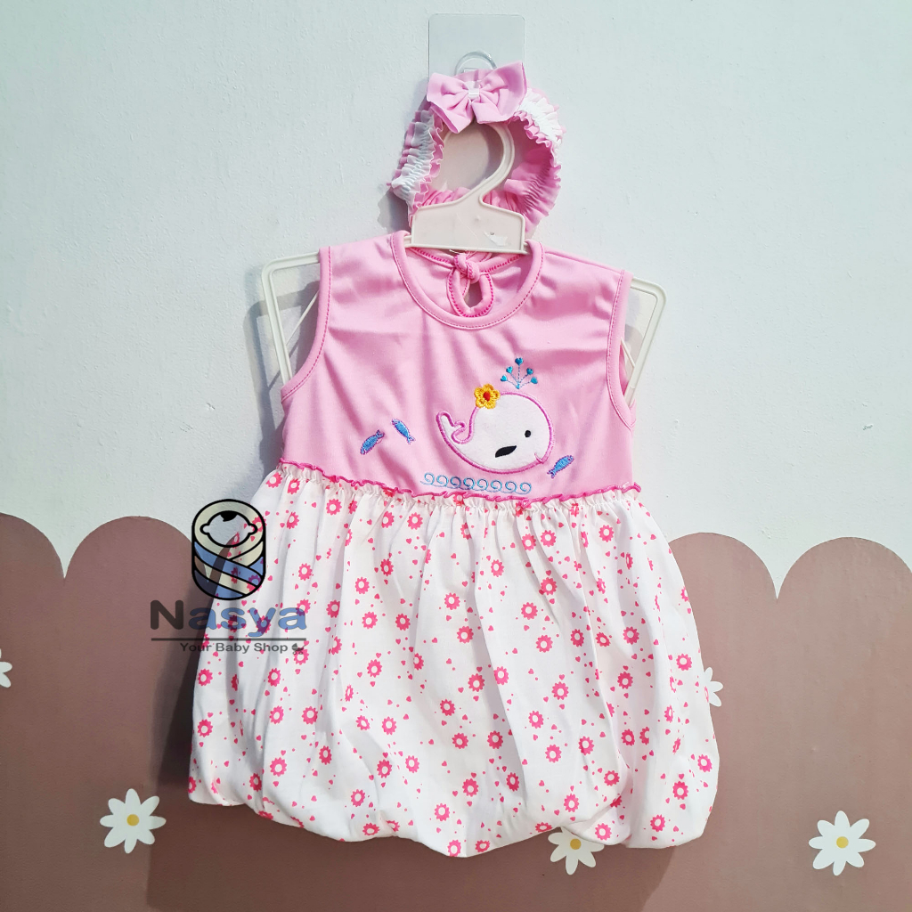 [P-054] Dress Bayi (0-6 bulan) / Dress Bayi Perempuan motif sapi