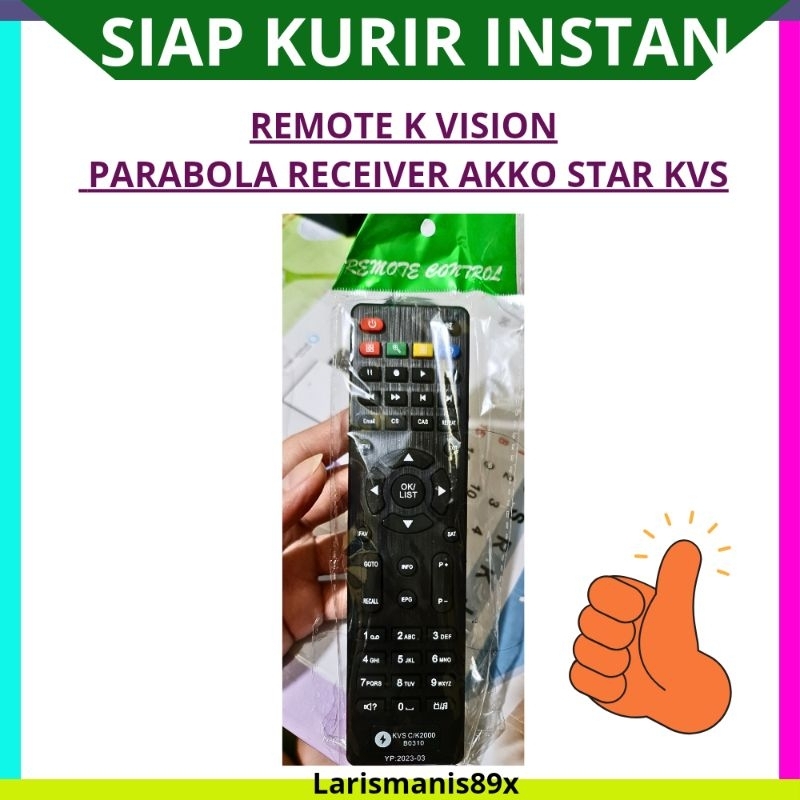 REMOTE K VISION PARABOLA RECEIVER AKKO STAR KVS