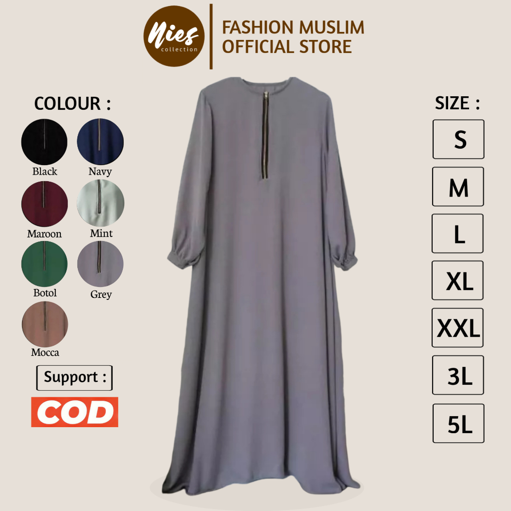 LD 140 130 120 110 104 98 92 - Imelda Gamis Busui Friendly Premium Dress Polos Jumbo