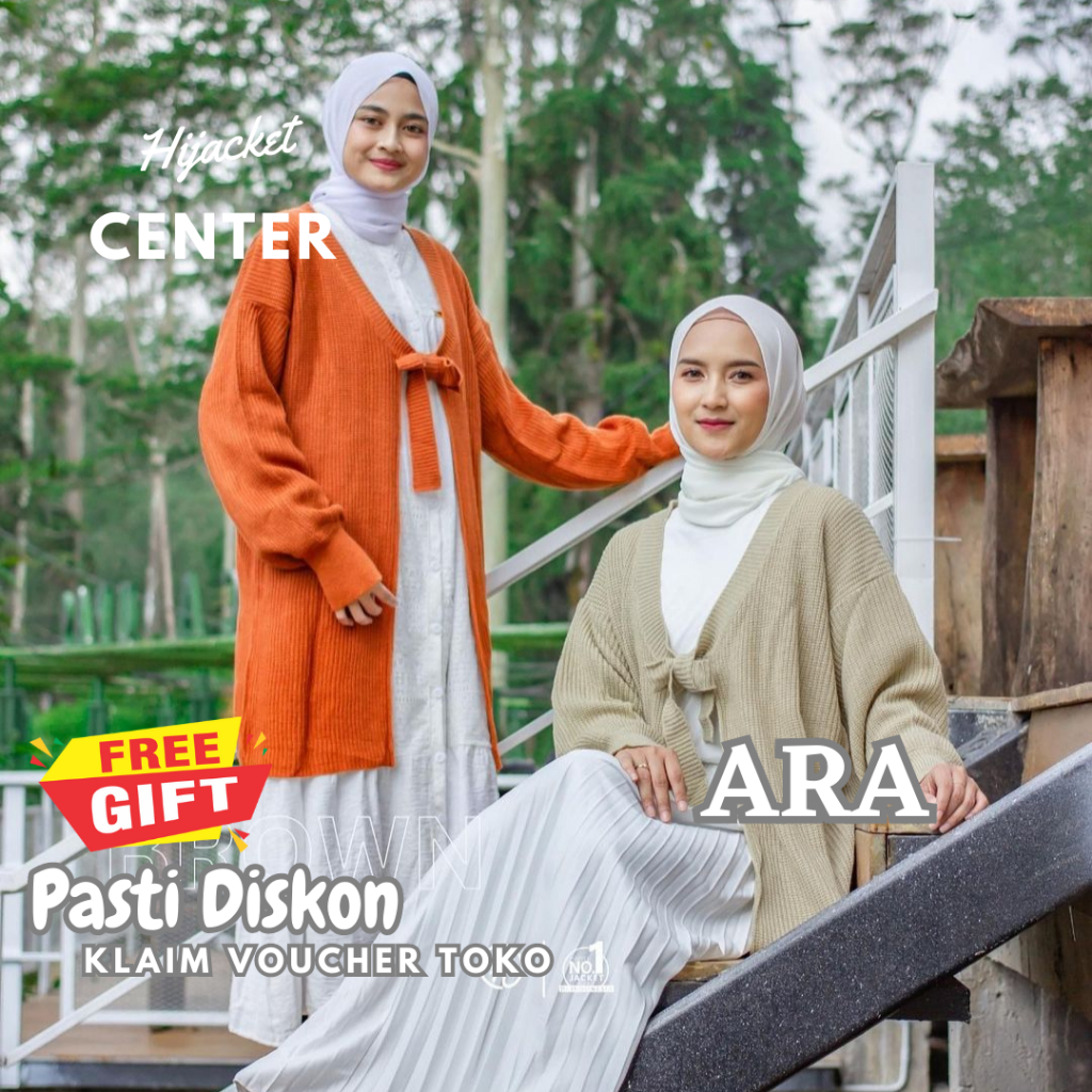 HIJACKET - Jaket Hijaber ARA | Jaket Rajut Panjang | Outerwear For Hijaber