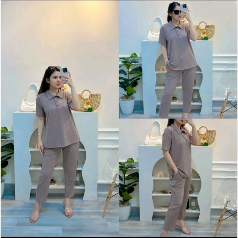 one set kenit terbaru / setelan kenit pendek / setelan kenit kekinian