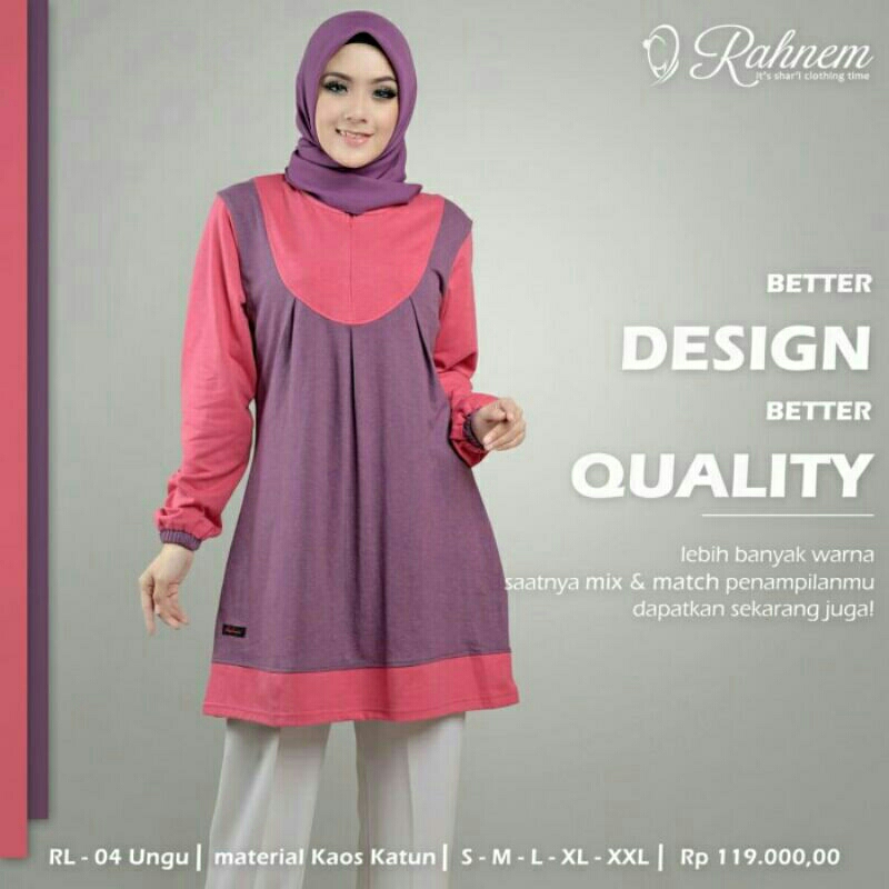 BAJU ATASAN RL 04 UNGU BY RAUNA