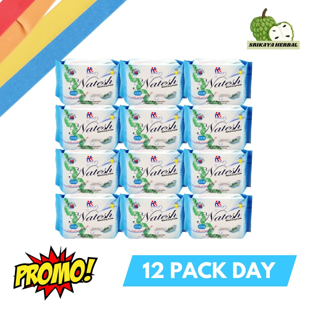 Pembalut Natesh Night 10 Paket Hemat Bebas Dioxin 7