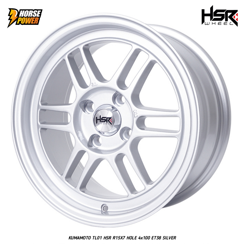 Hsr Kumamoto • Velg Mobil Ring15 untuk Mobil 4baut Roda • Hsr Wheel R15 Racing • Single Pcd 4x100