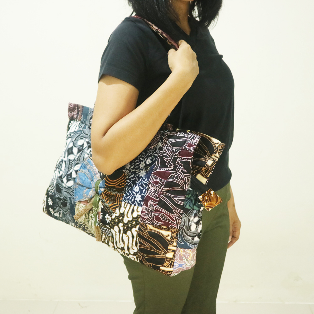 GAYATRI BAG | Tas Belanja Pita Kain Batik Perca Shopping Bag Totebag Murah Oleh oleh Jogja Souvenir Grosir Wanita