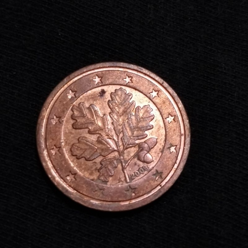 Uang Koin Asing 2 Cent Euro Tahun 2009