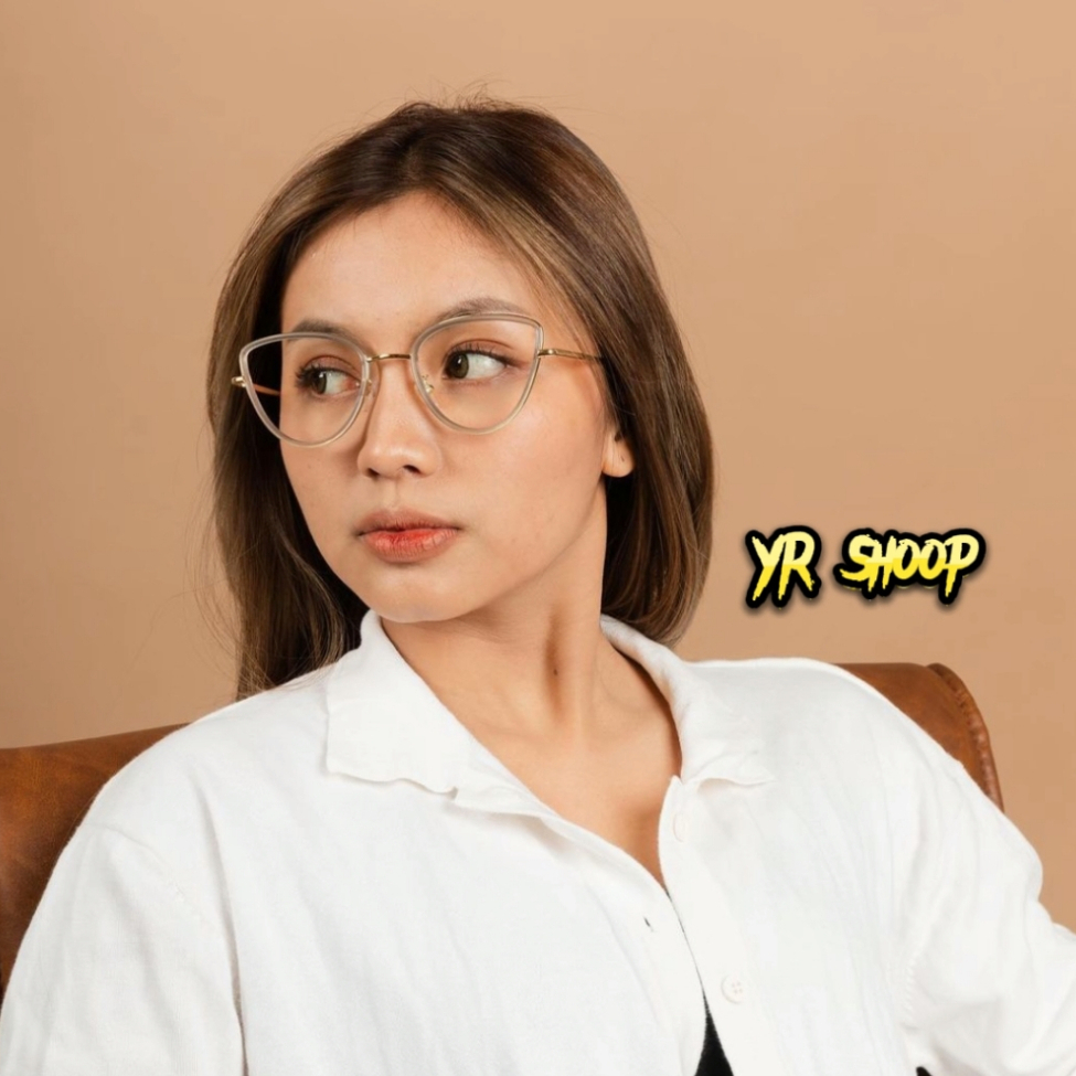 Frame Kacamata - Vani CAT EYE LENSA PHOTOCROMIC | BLUECROMIC | BLUERAY NORMAL MINUS CYL 98525 FREE B