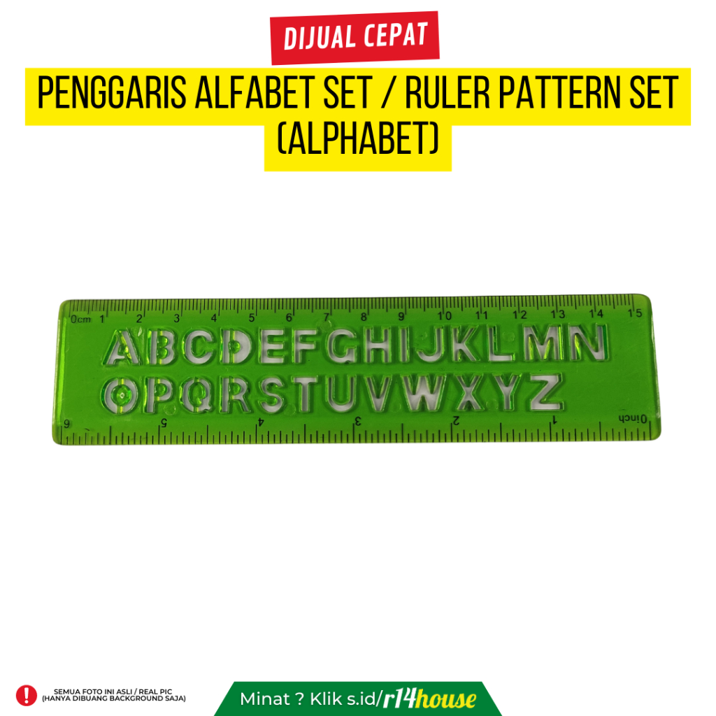 

PENGGARIS ALFABET SET / RULER PATTERN SET (ALPHABET)