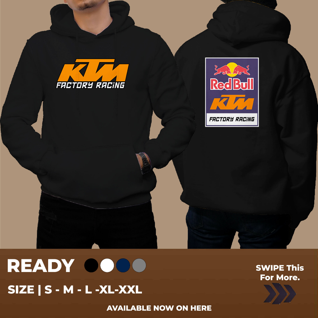 HOODIE KTM REDBULL FACTORY RACING KEREN BANGET UNTUK PRIA