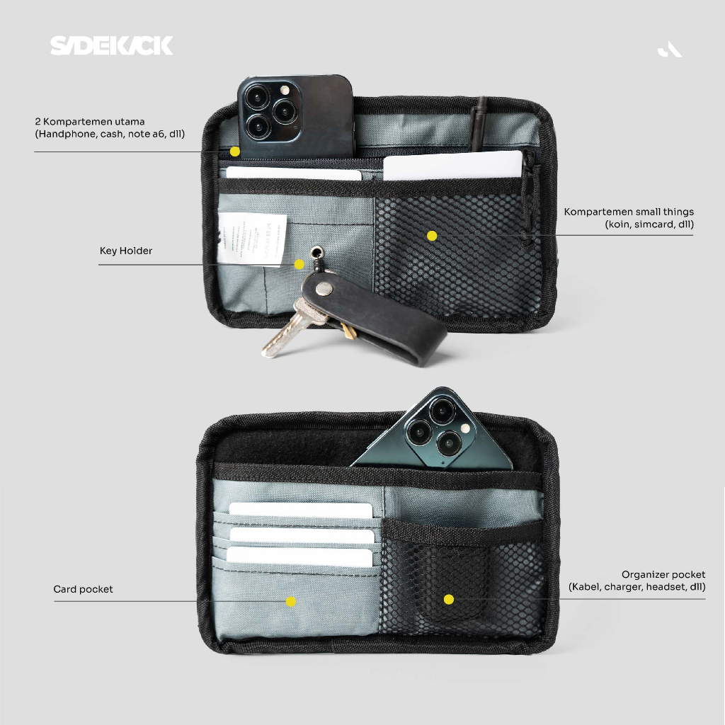 Sidekick Project ULTRABOLD - Clutch - Handbag Pria Kulit sintetis