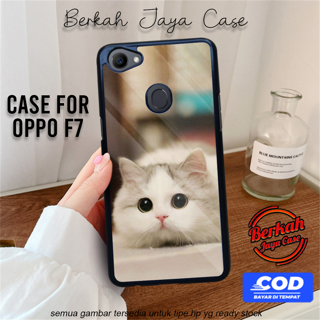 Case Hp Oppo F7 Casing Oppo f7 Motif CAT01 Casing Terbaru Hardcase Softcase Premium Glossy Kesing Ae