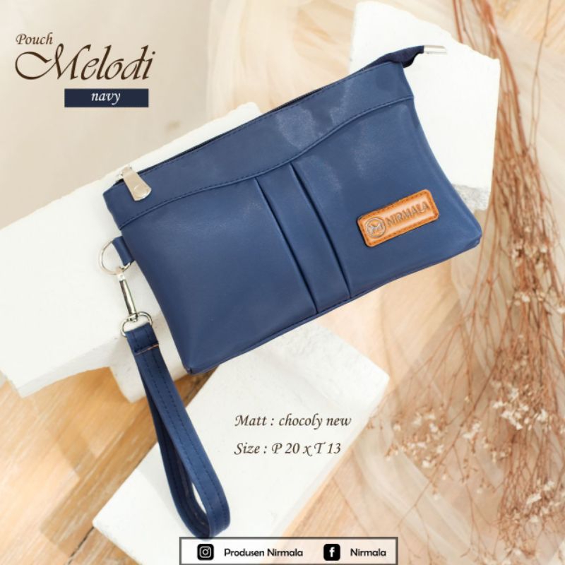 POUCH MELODI By Nirmala Tempat Uang Muat Hp Bahan Anti Air