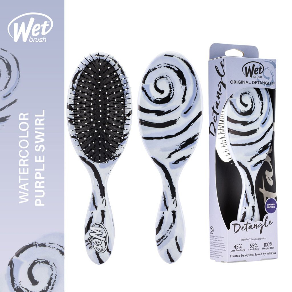 The Wet Brush Watercolor Purple Swirl