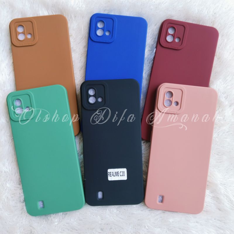 CASE REALME C20 SOFTCASE PRO CAMERA TPU MACARON FULL PELINDUNG CAMERA SLIKON CASING TERBARU