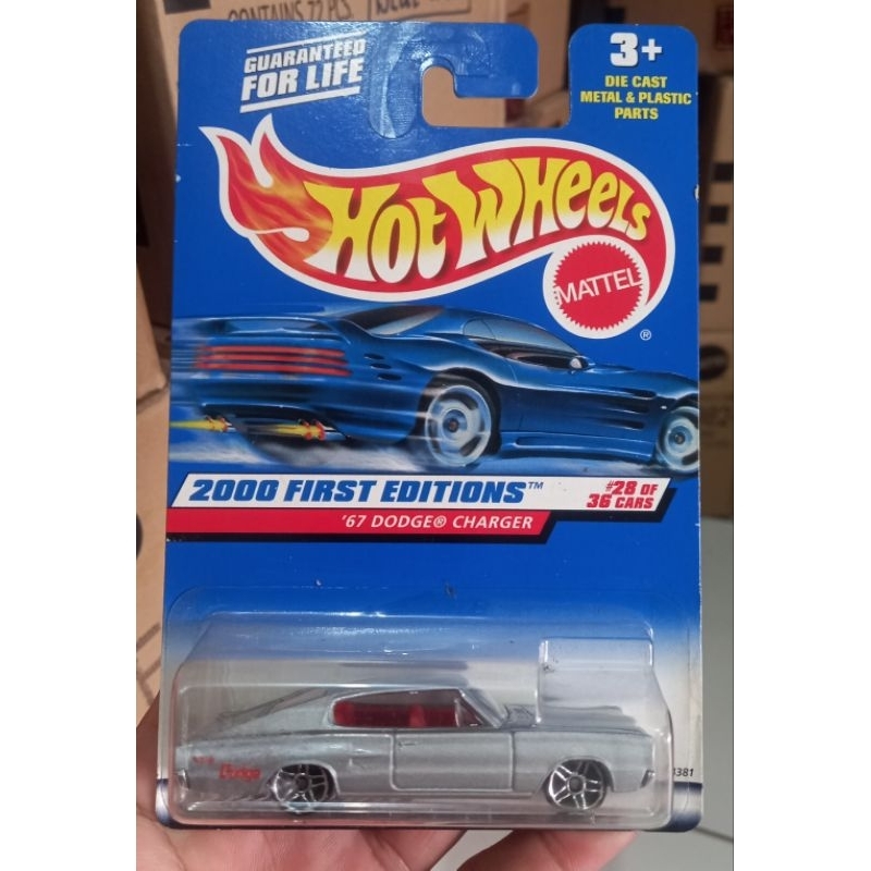 hotwheels 67 DODGE CHARGER HW 2000 FIRST EDITIONS  BLUE CARD CARD LAWAS