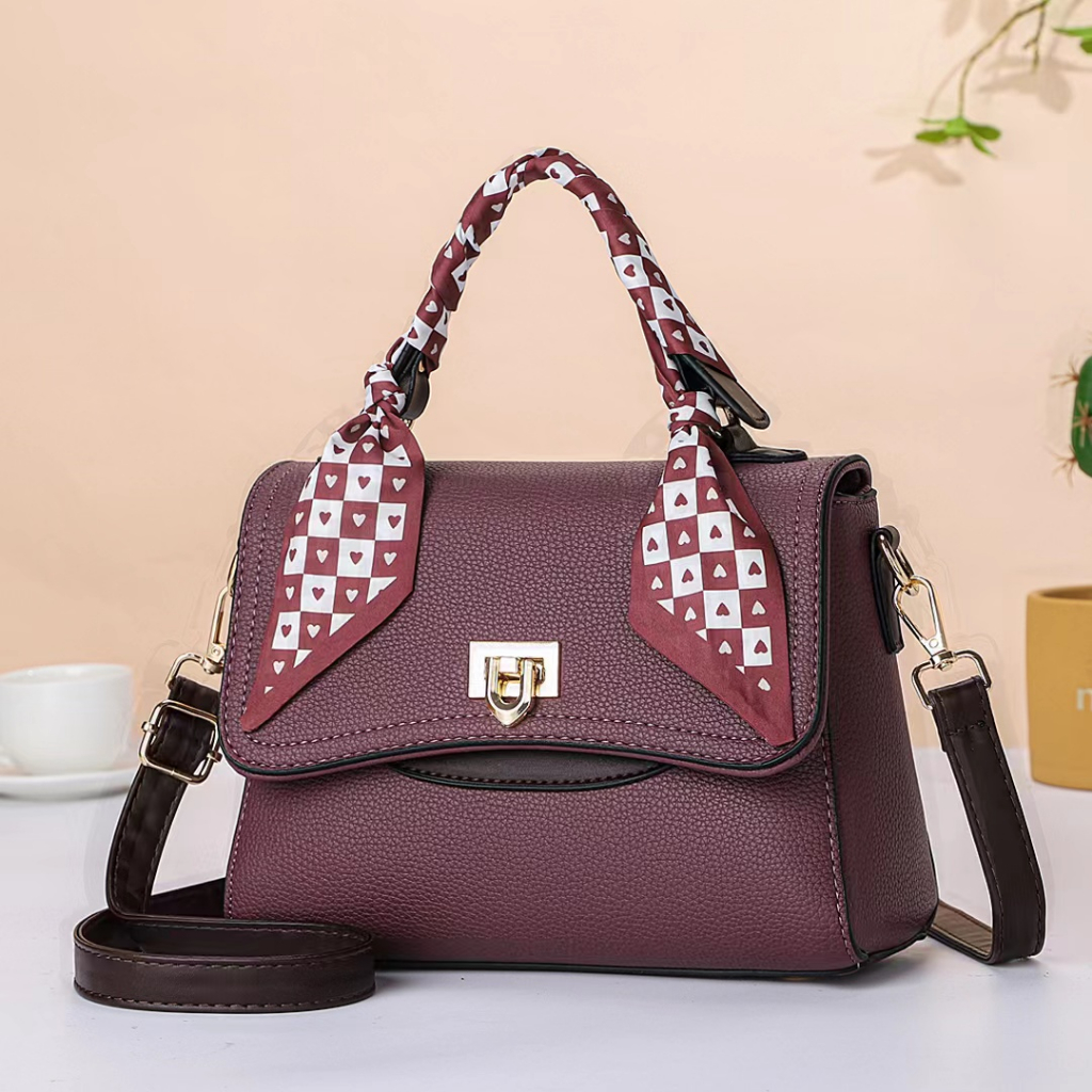 BJ43625 - PURPLE/KHAKI/DARKGRAY/BLACK/BEIGE TAS SLEMPANG WANITA FASHION IMPORT MODIS ELEGAN TERMURAH TERLARIS TERBARU BAGSTORE JAKARTA TAS BATAM BQ3625