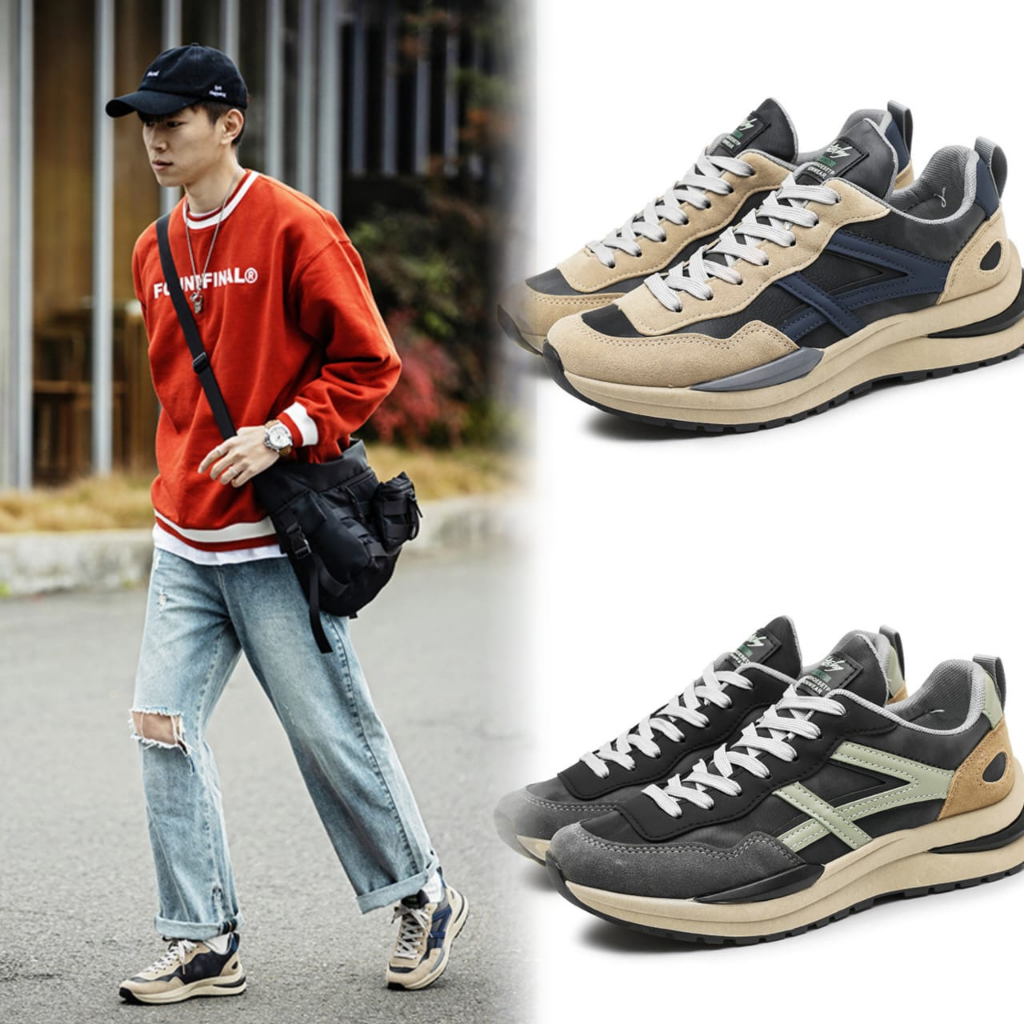 Sepatu Sneakers Pria Import 117277 Sepatu Casual Sporty Termurah Trendy Fashion Cowok Shoes Men's Olahraga Kerja Sekolah
