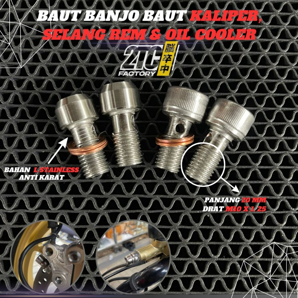 Baut banjo baut kaliper baut selang rem baut oil cooler universal semua motor paling laris