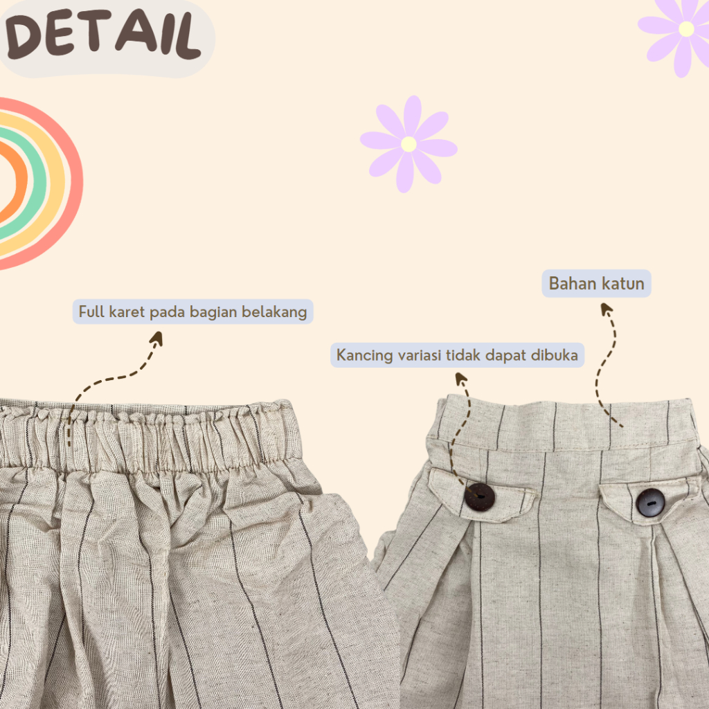 1-4TH ROK PENDEK ANAK GABY SKIRT ANAK PEREMPUAN