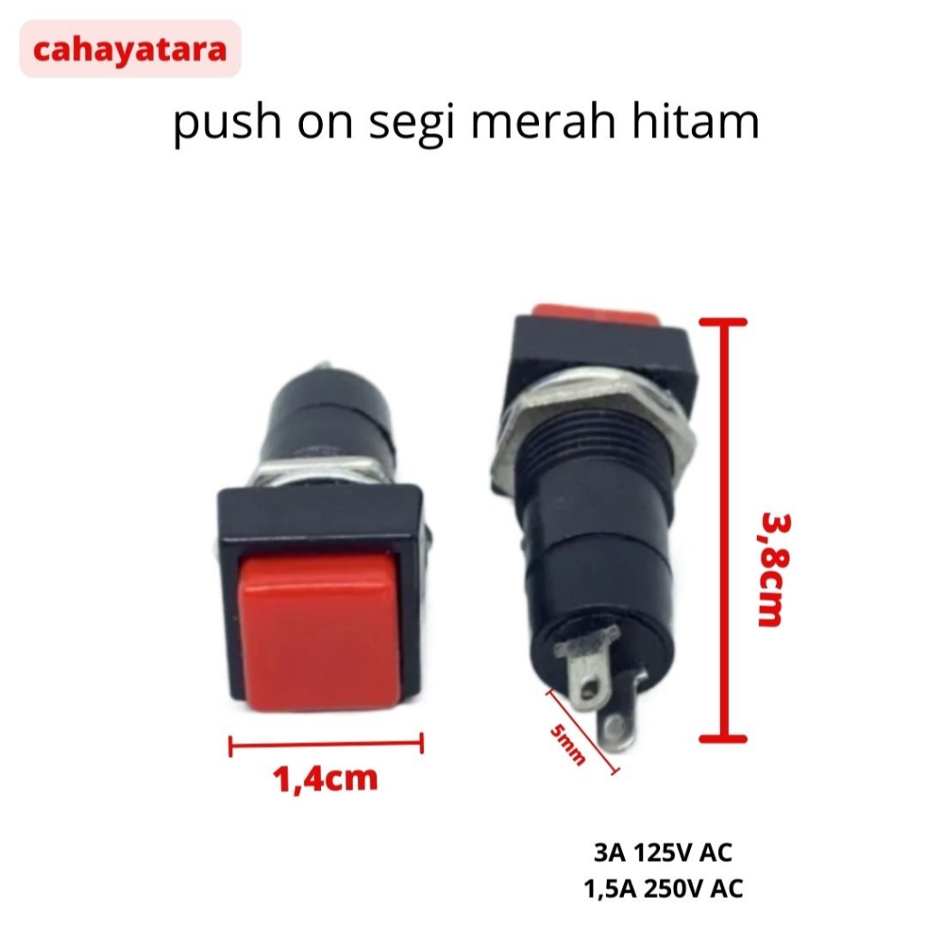 Push ON SEGI Merah Hitam