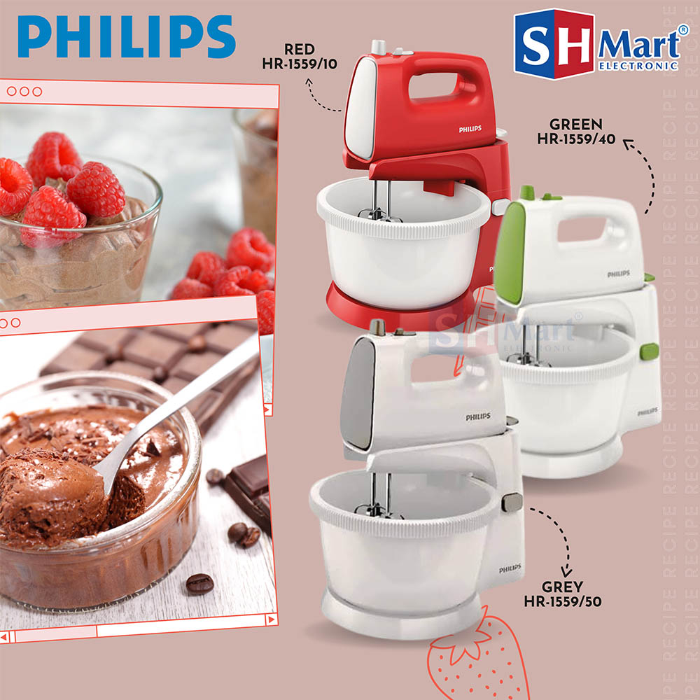 STAND MIXER PHILIPS HR-1559 / HR1559 KAPASITAS 2 LITER GARANSI RESMI