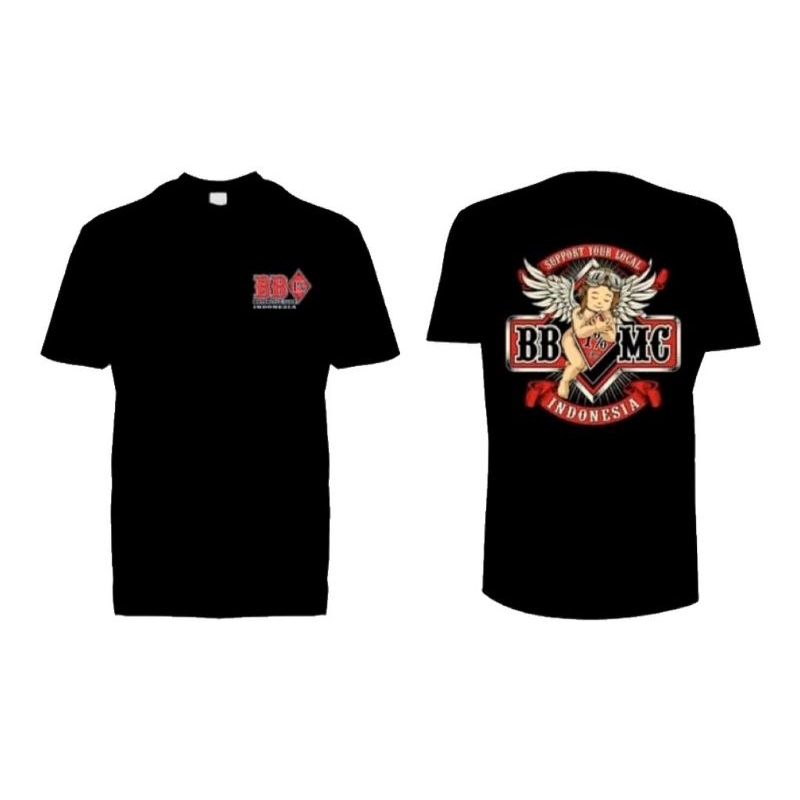 KAOS BAJU BIKERS BROTHERHOOD ANGEL MC 1% BAHAN CUTTON HIGH QUALITY CASUAL ORIGINAL LOGO