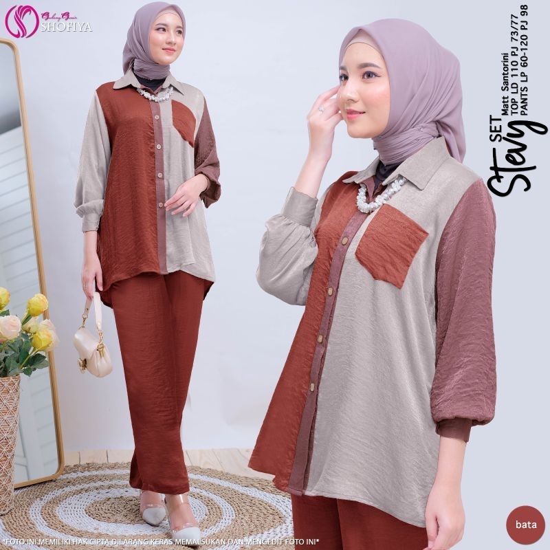 [BARU] YURIVA • NAMIRA • STEVY SET BY SHOFIYA / SETELAN WANITA MUSLIM TUNIK MIX CULOT JUMBO