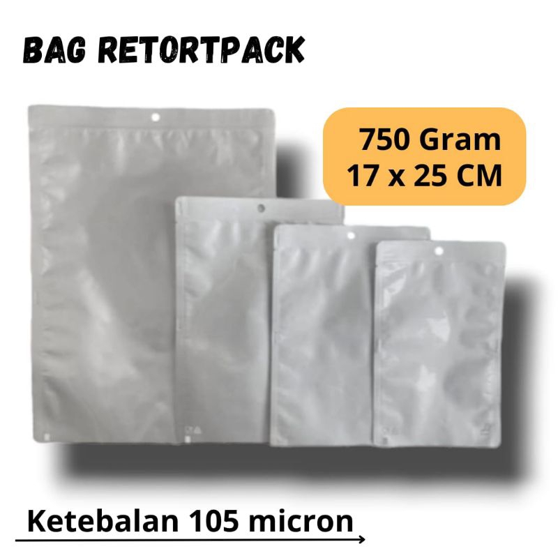 KPACK BAG RETORT PACK 750g PLASTIK KEMASAN FOIL VAKUM TAHAN PANAS PRESTO