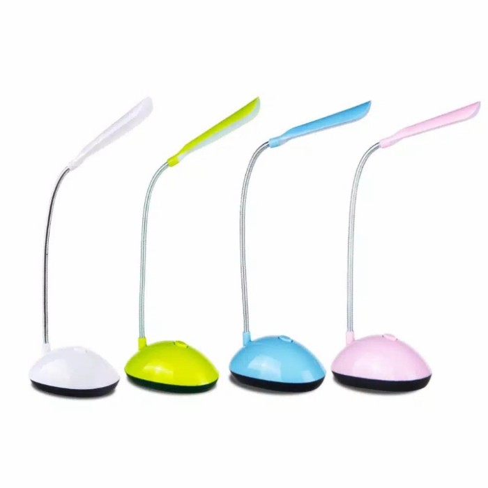 Lampu Meja Belajar Mini Kecil Led Flexible Lampu Kerja Baca Desk Lamp Portable