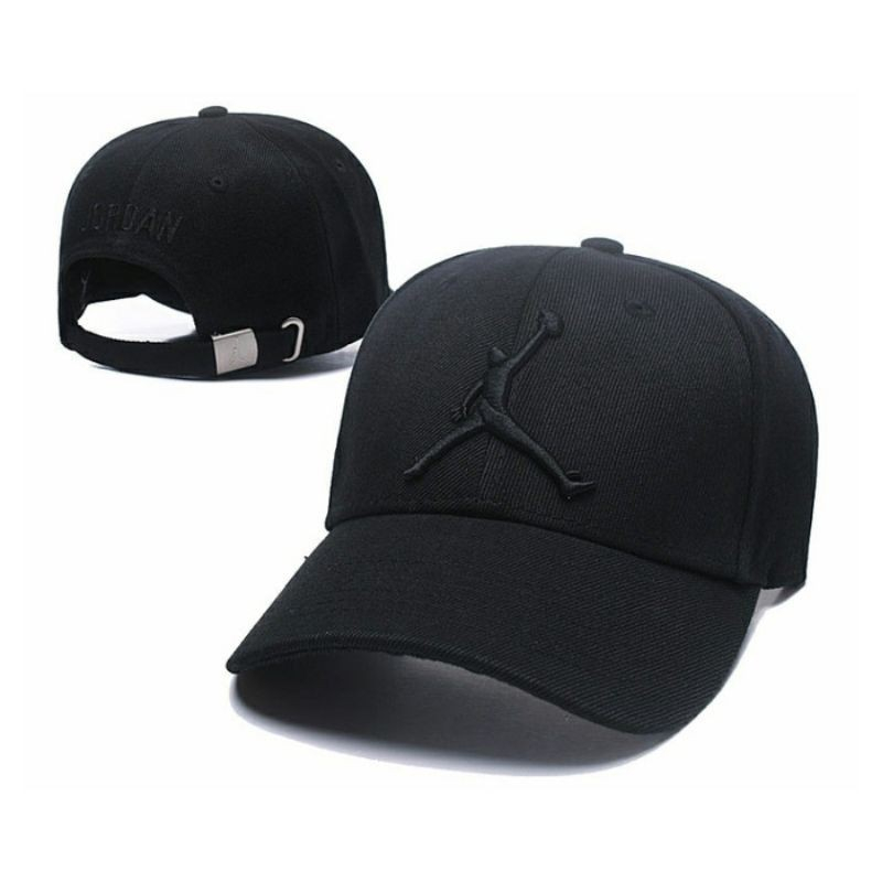 Topi Baseball Cap Basket NBA Air J0rdan Full Black Hitam Hitam Bordir Unisex Premium IMPORT
