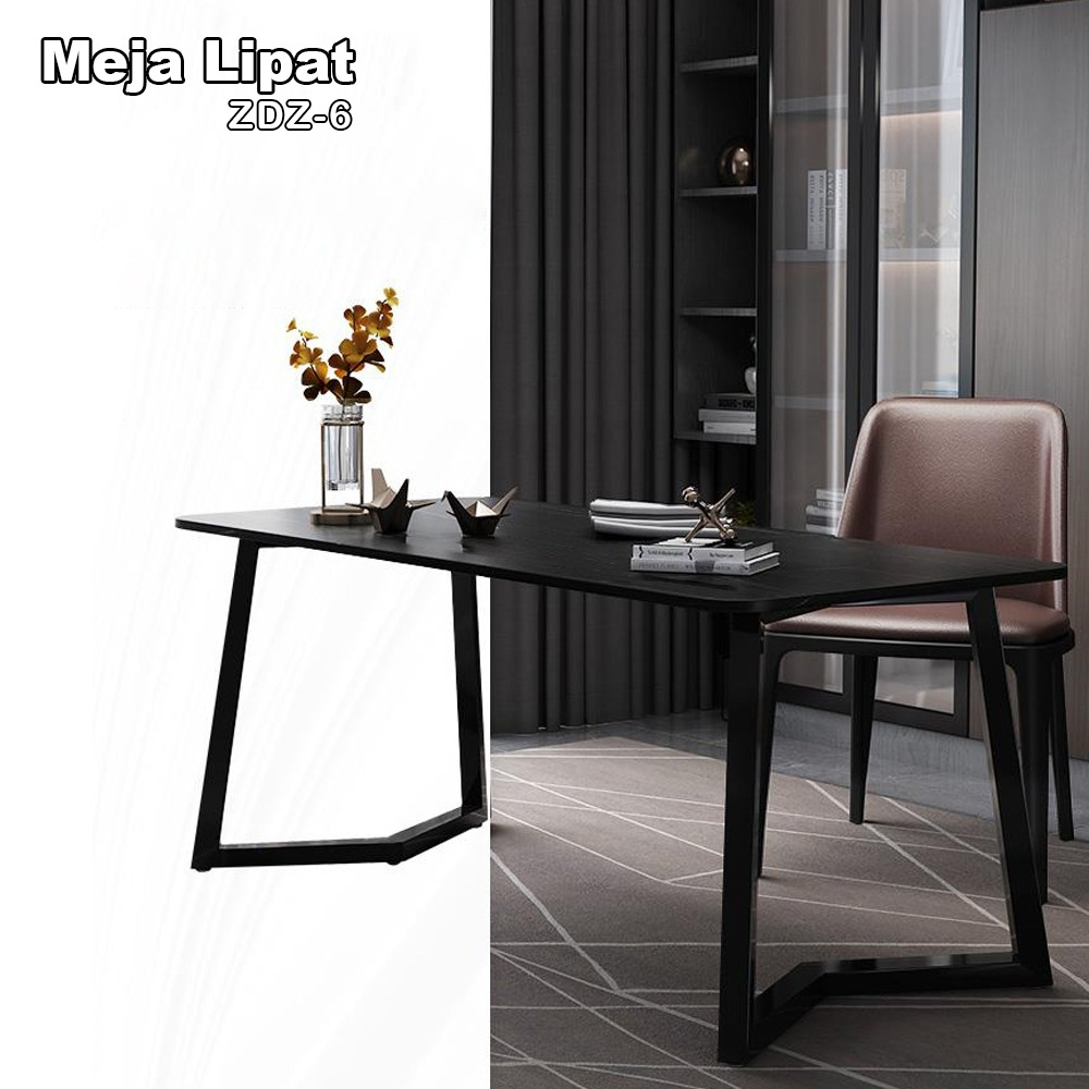 DISKON Meja Belajar Aesthetic Meja Kantor Meja Lipat Portable Meja Ukuran 80 100 120cm ZDZ-6-COD