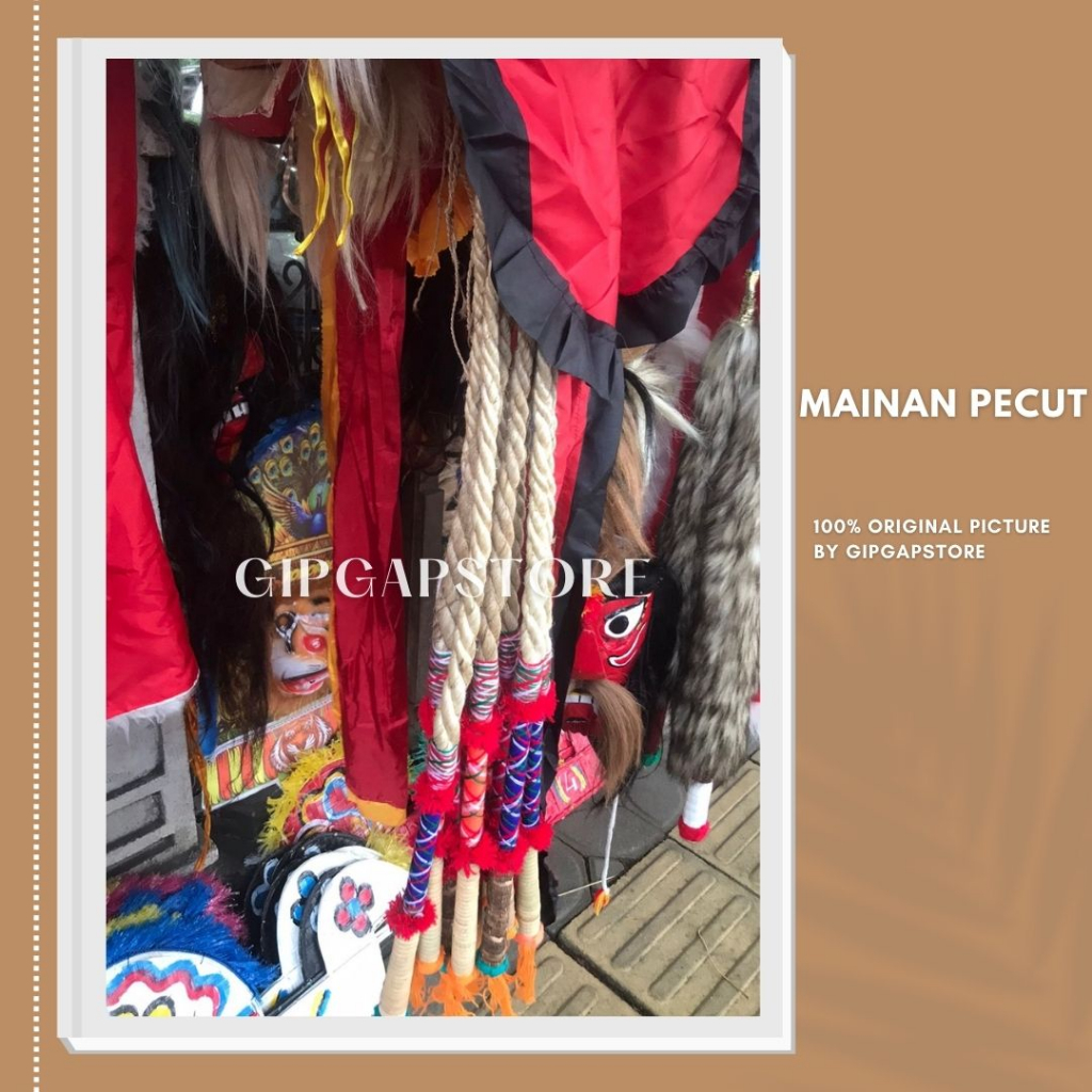 Pecut Jaranan Rotan - Mainan Pecut Anak - Cambuk Reog