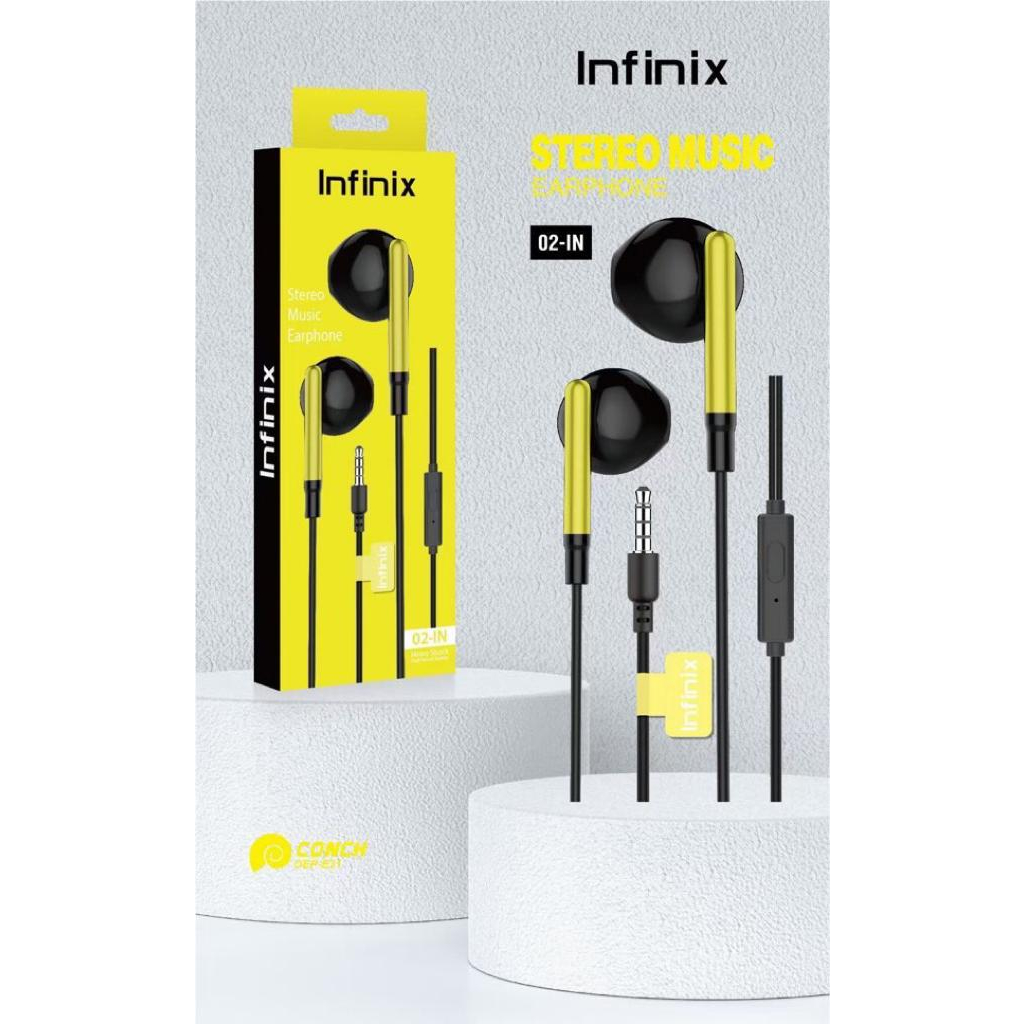 ￼Headset INFINIX 02-IN EXTRA BASS Handsfree INFINIX R08 EXTRABASS Earphone INFINIX R08 EXTRA BASS