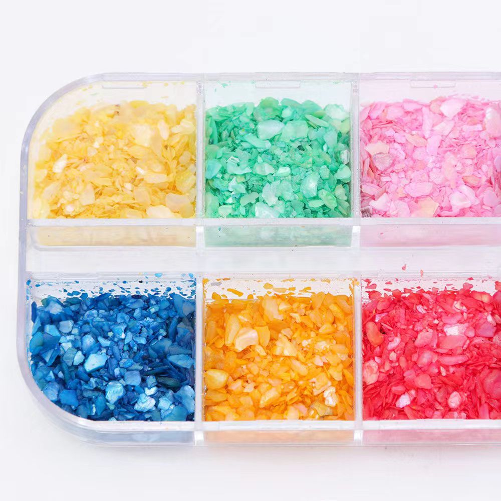 12SEKAT PECAHAN SEASHELL SHELL DEKORASI NAIL MINI KERANG DEKORASI NAIL ART JAPAN NAIL