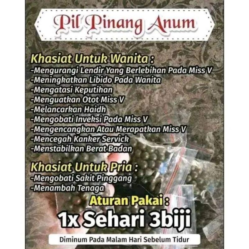 pil pinang anum( muda) ecer isi50 original