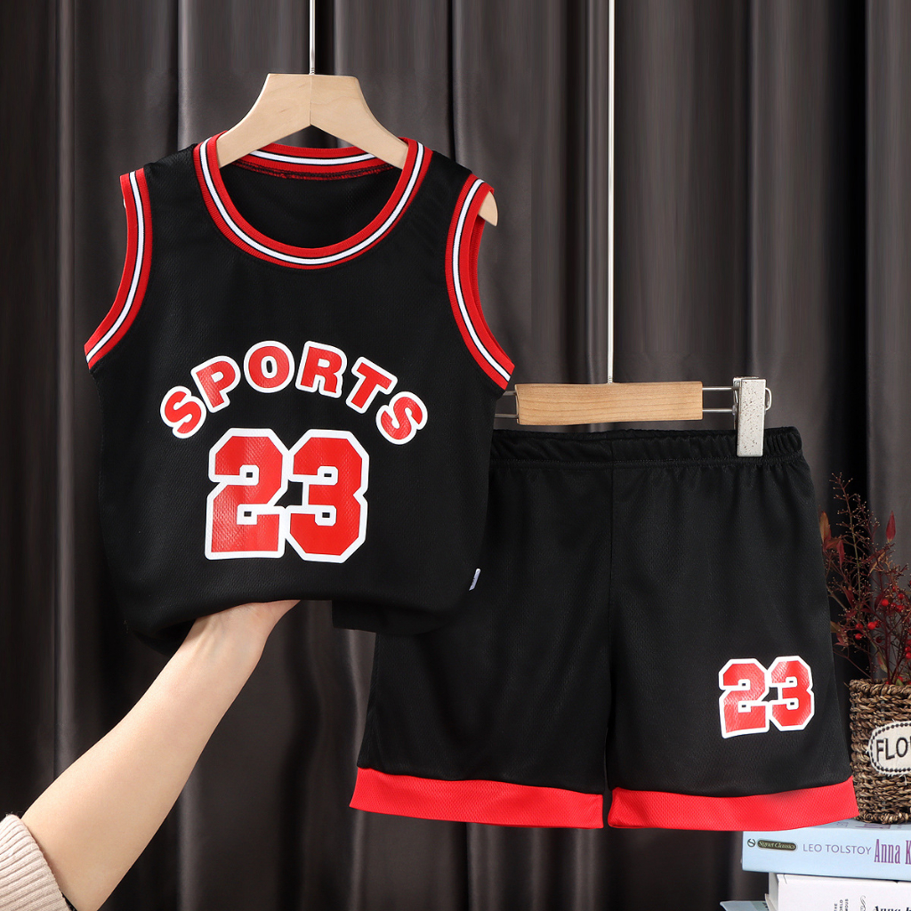 ByKiddos - Jersey Premiun Anak Tanpa lengan  / Baju Basket Anak / Baju Olahraga Anak / Setelan Olahraga Anak Part 2