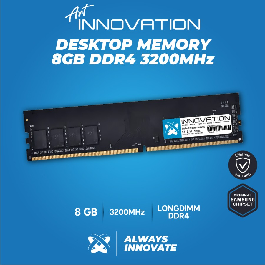 RAm INNOVATION Long-dimm 8GB DDR4 3200Mhz CHIPSET ORI SAMSUNG