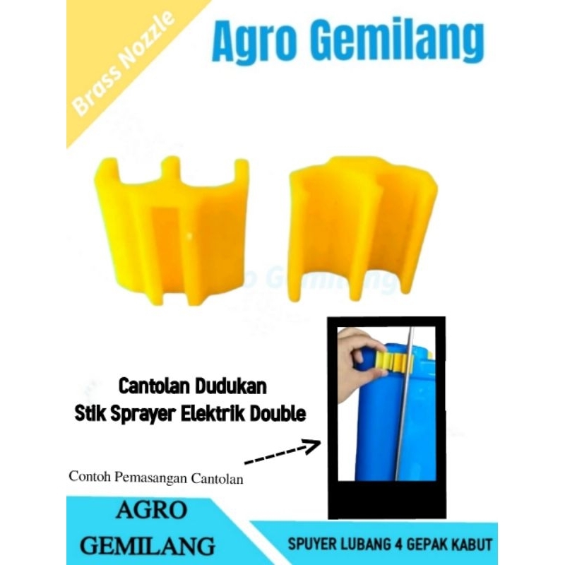 Cantolan dudukan stik tangki semprot elektrik dan manual